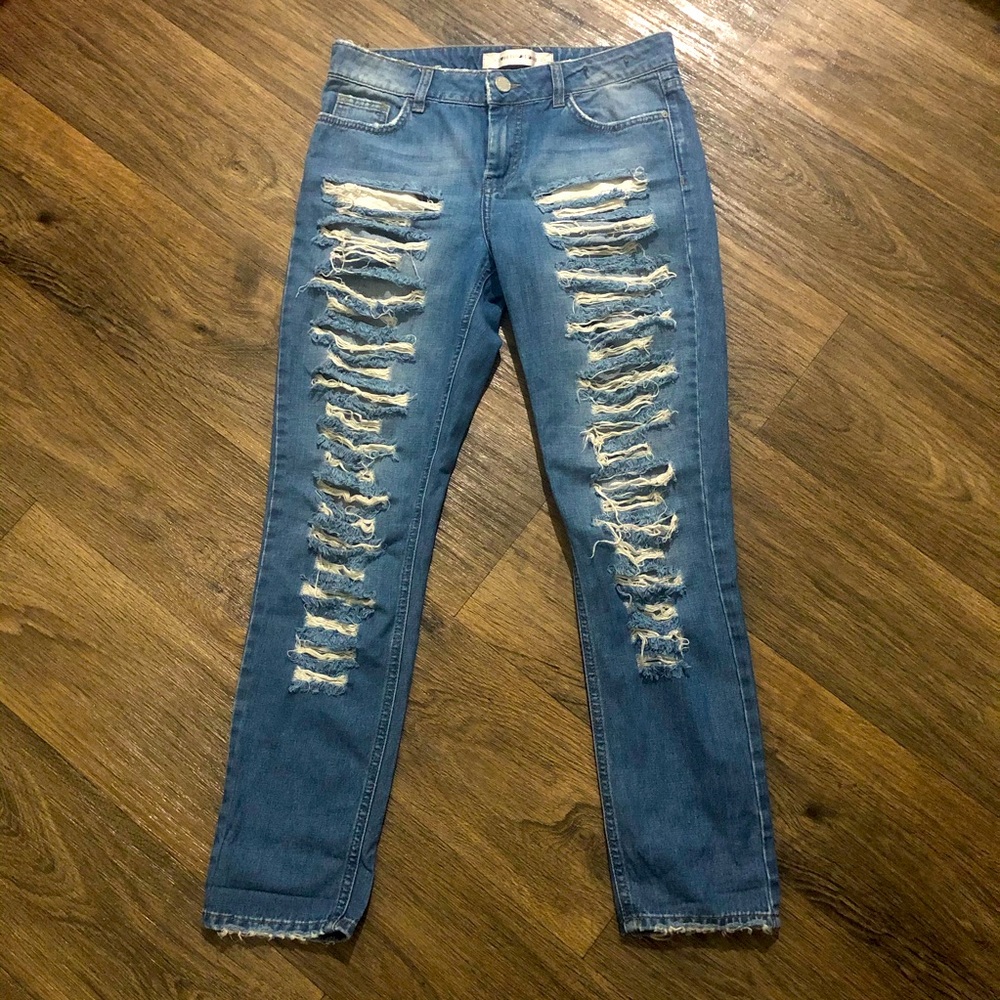 ✂️Light Before Dark Low-Rise Skinny Distressed Jeans